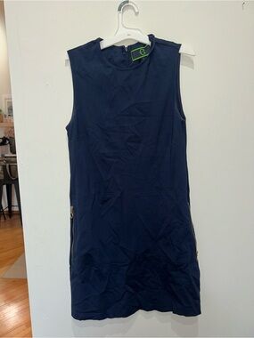 C. Wonder Navy Sleeveless Shift Dress with Side Zips
